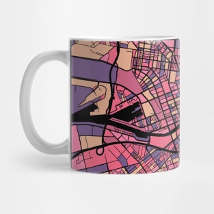 Melbourne Map Pattern in Purple & Pink Mug